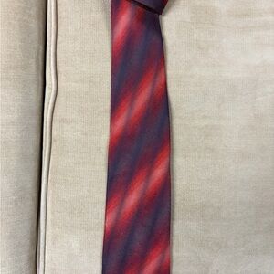 Ermenegildo Zegna Red and Black Striped Tie vintage